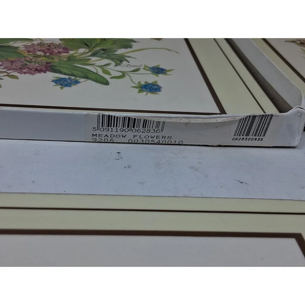 Pimpernel Placemats Meadow Flowers Illustrated by H Bond Set of 4 Cork  Vtg H